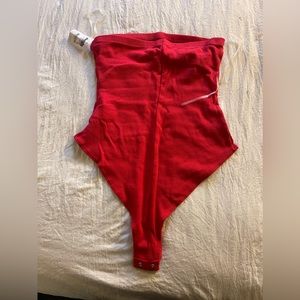 Charlotte Russe red tube body suit
